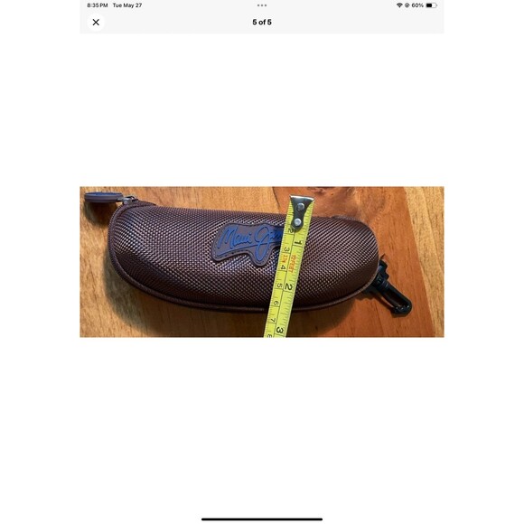 Maui Jim Textured Brown Zip Around Unisex Sunglasses Case **CASE ONLY - Picture 5 of 5